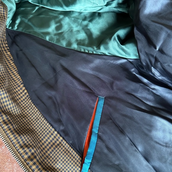 PAUL SMITH Prince Of Wales-Check Zip-Up Jacket, Brown. Academia. Classic, XL. - Picture 10 of 15